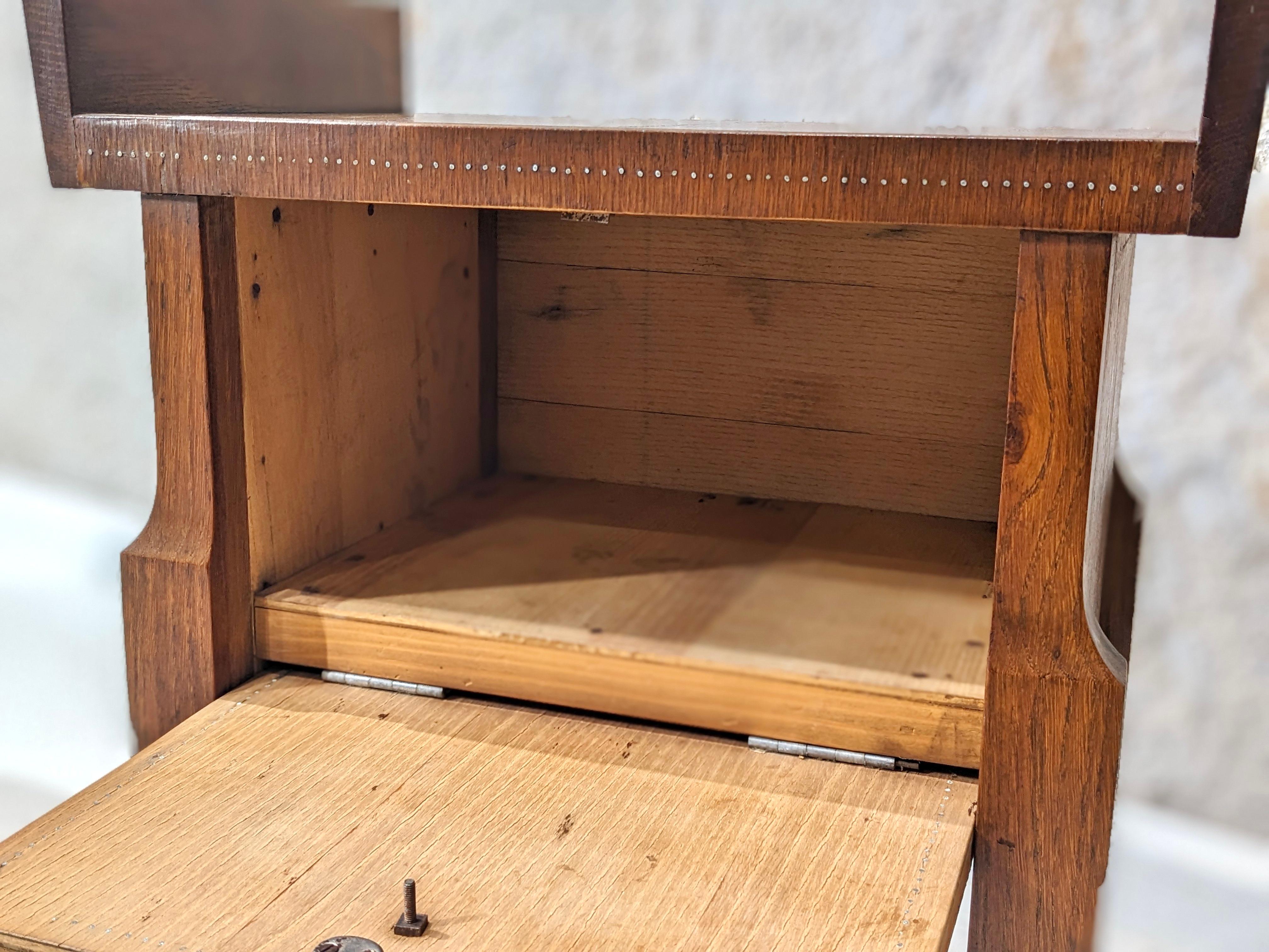 French André Sornay Walnut Bedside Table For Sale