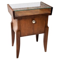 André Sornay Walnut Bedside Table