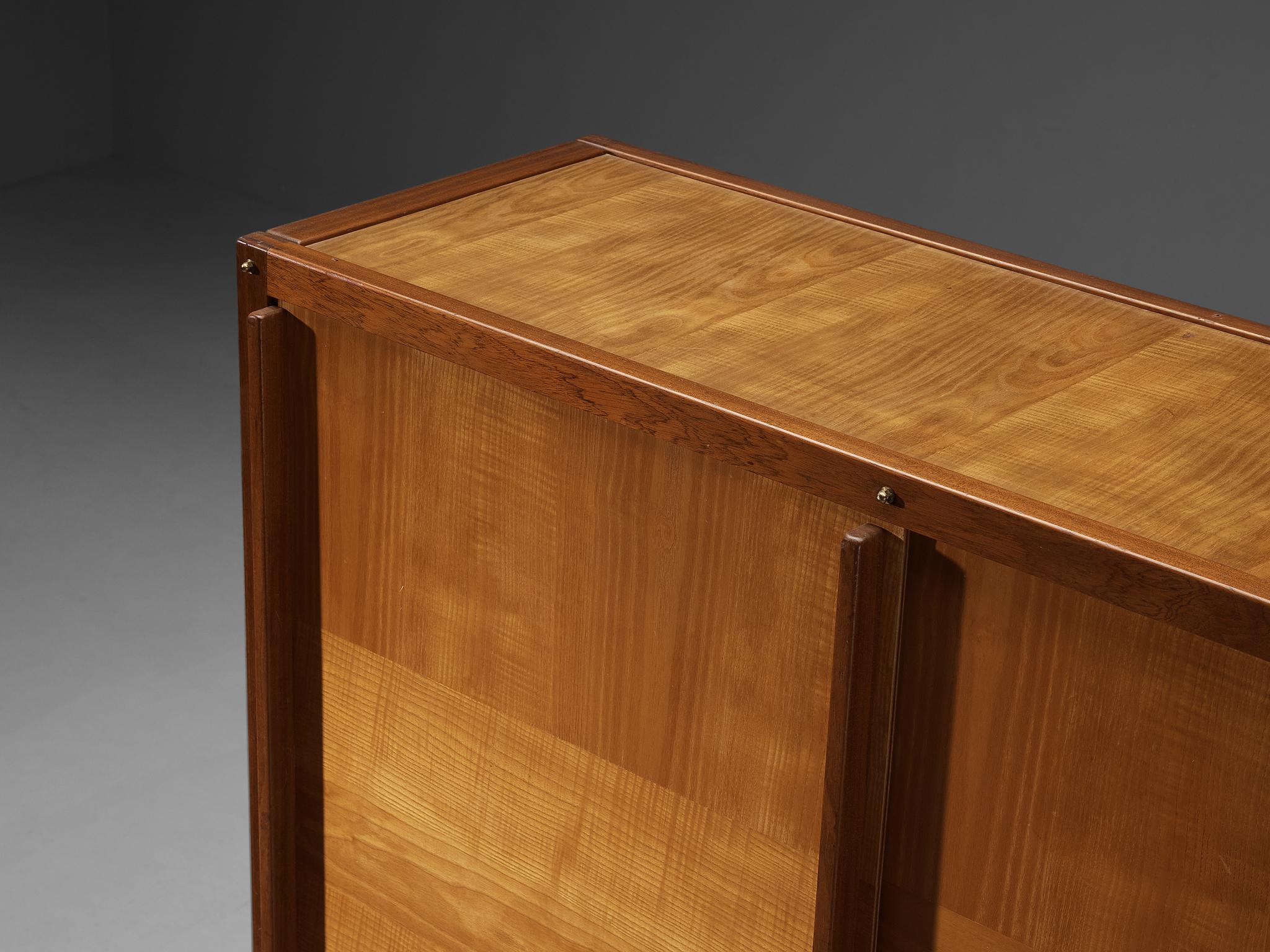 Mid-Century Modern André Sornay Highboard in Mahogany and Ash