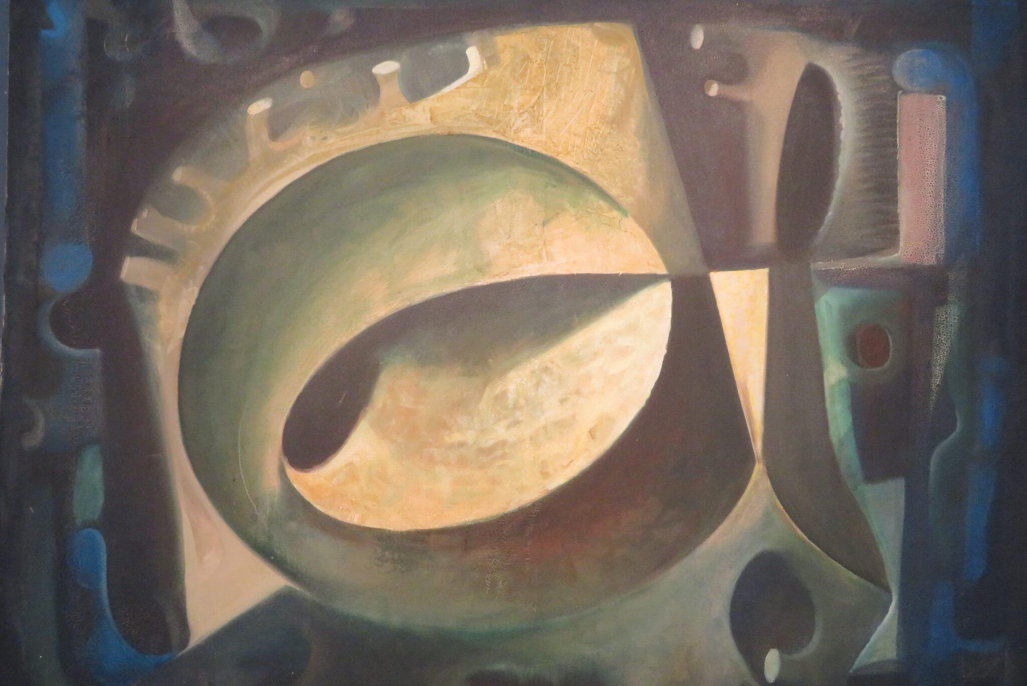 GROSSES ABSTRACTES FRANZÖSISCHES ÖLGEMÄLD DES MITTEN 20. JAHRHUNDERTS von Andre Szabo im Angebot 2