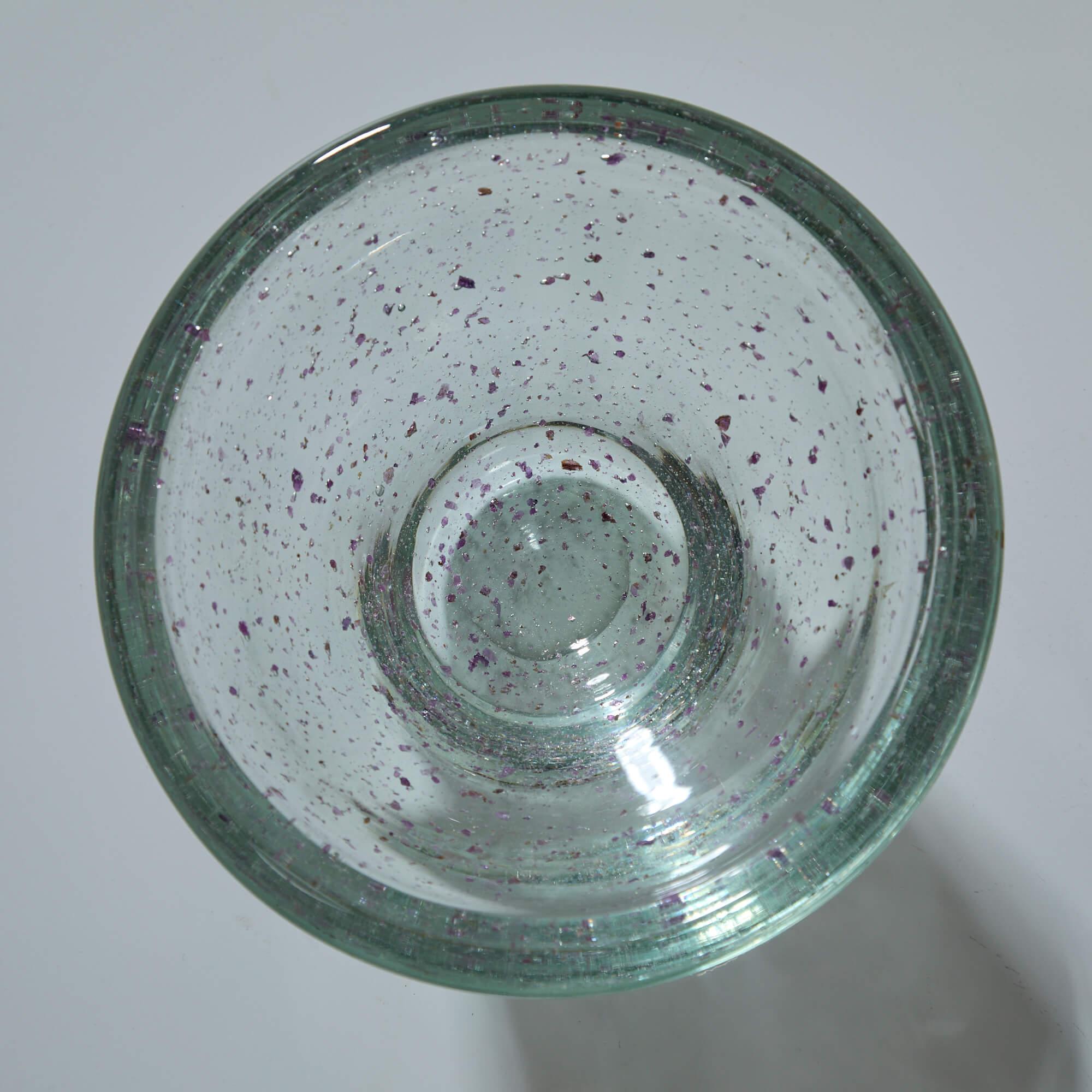 André Thuret Sculptural Bowl with Violet Inclusions In Good Condition For Sale In Long Island City, NY