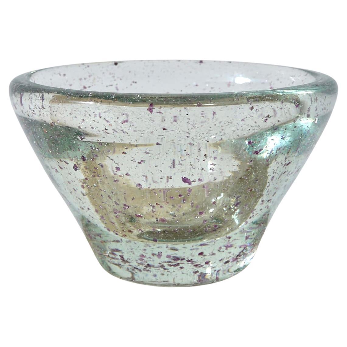 André Thuret Sculptural Bowl with Violet Inclusions For Sale