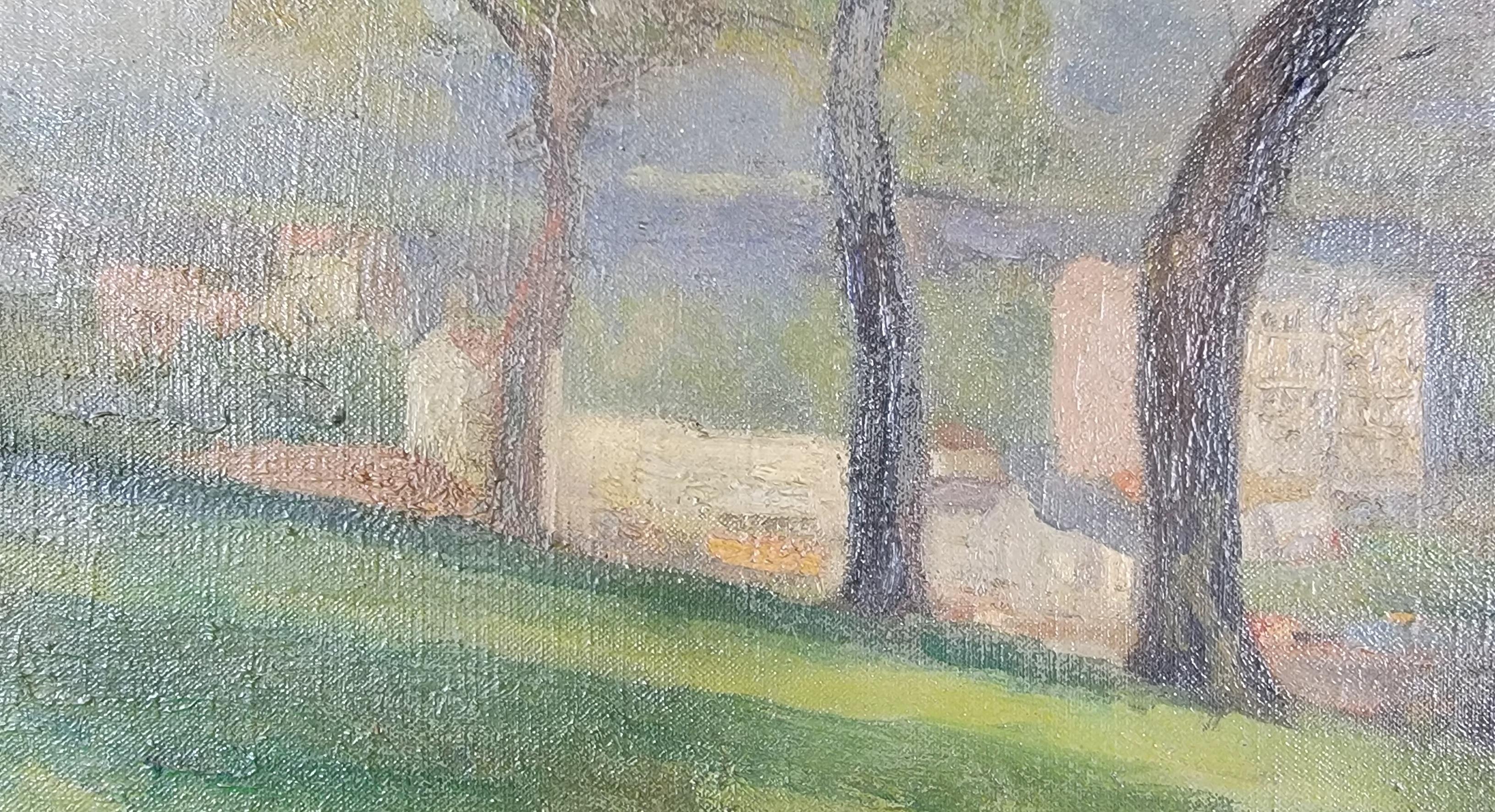 Andre Tondu French Impressionist Painting In Good Condition For Sale In Fulton, CA