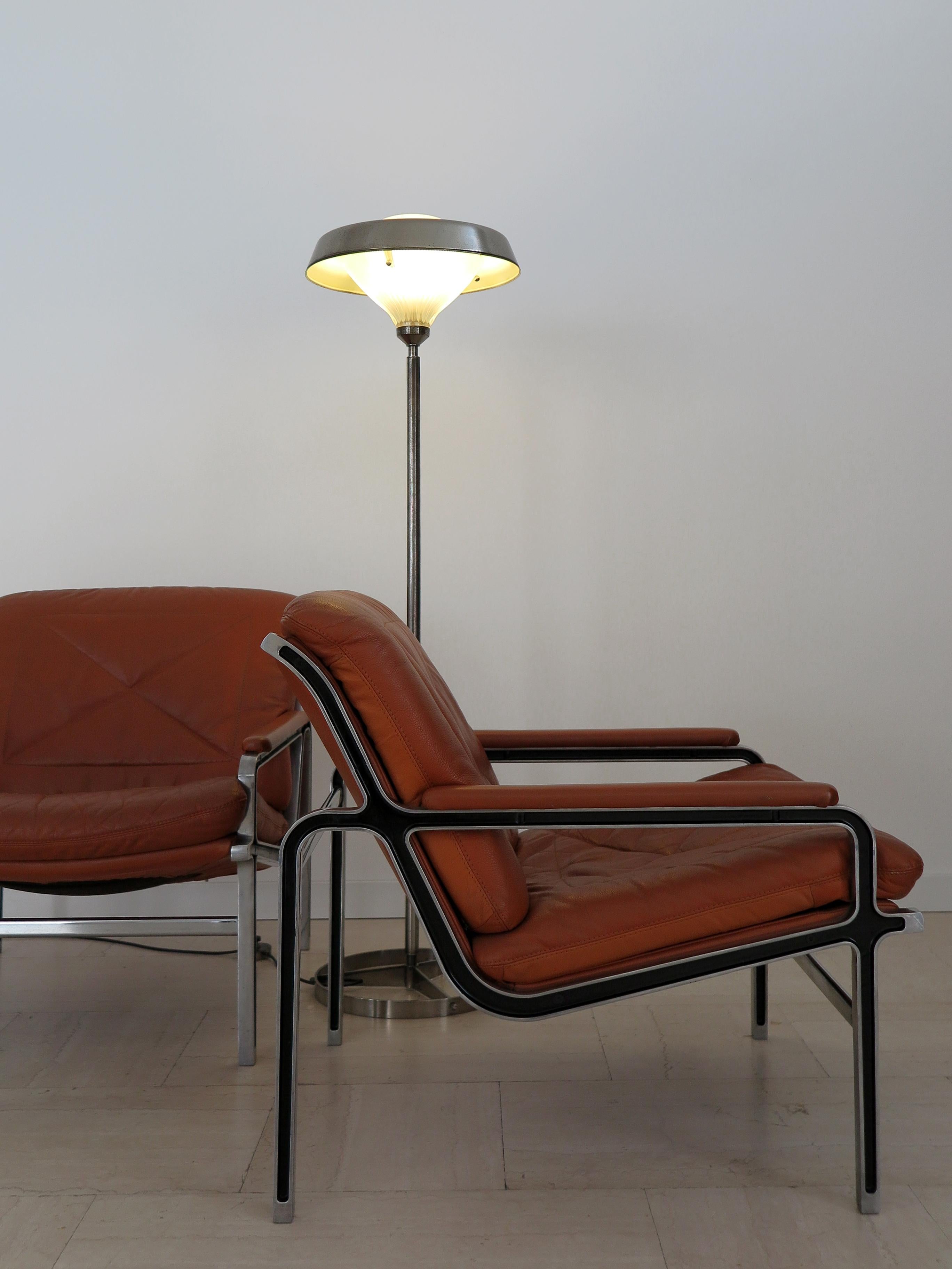 Mid-Century Modern Andre Vandenbeuck Aluline Armchairs for Strassle International Switzerland 1960s For Sale