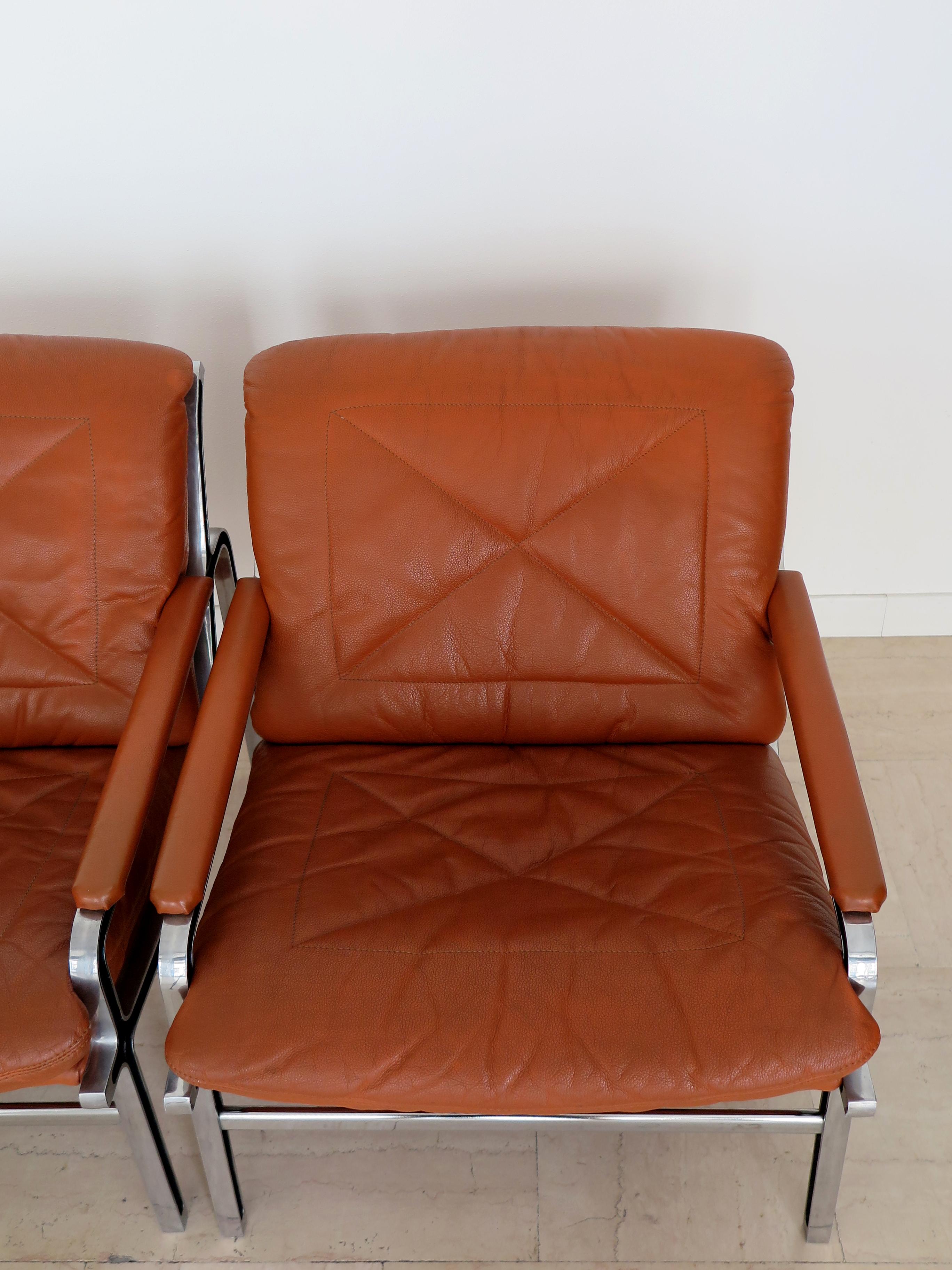 Andre Vandenbeuck Aluline Armchairs for Strassle International Switzerland 1960s For Sale 1