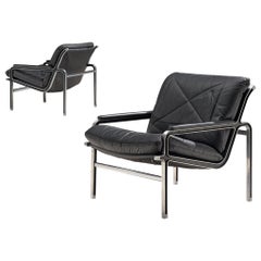 Andre Vandenbeuck Pair of 'Aluline' Easy Chairs, 1960s