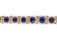 André Vassort para M. Gérard Pulsera de zafiro birmano y diamantes
