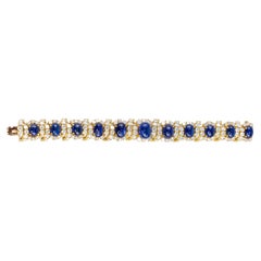 André Vassort para M. Gérard Pulsera de zafiro birmano y diamantes
