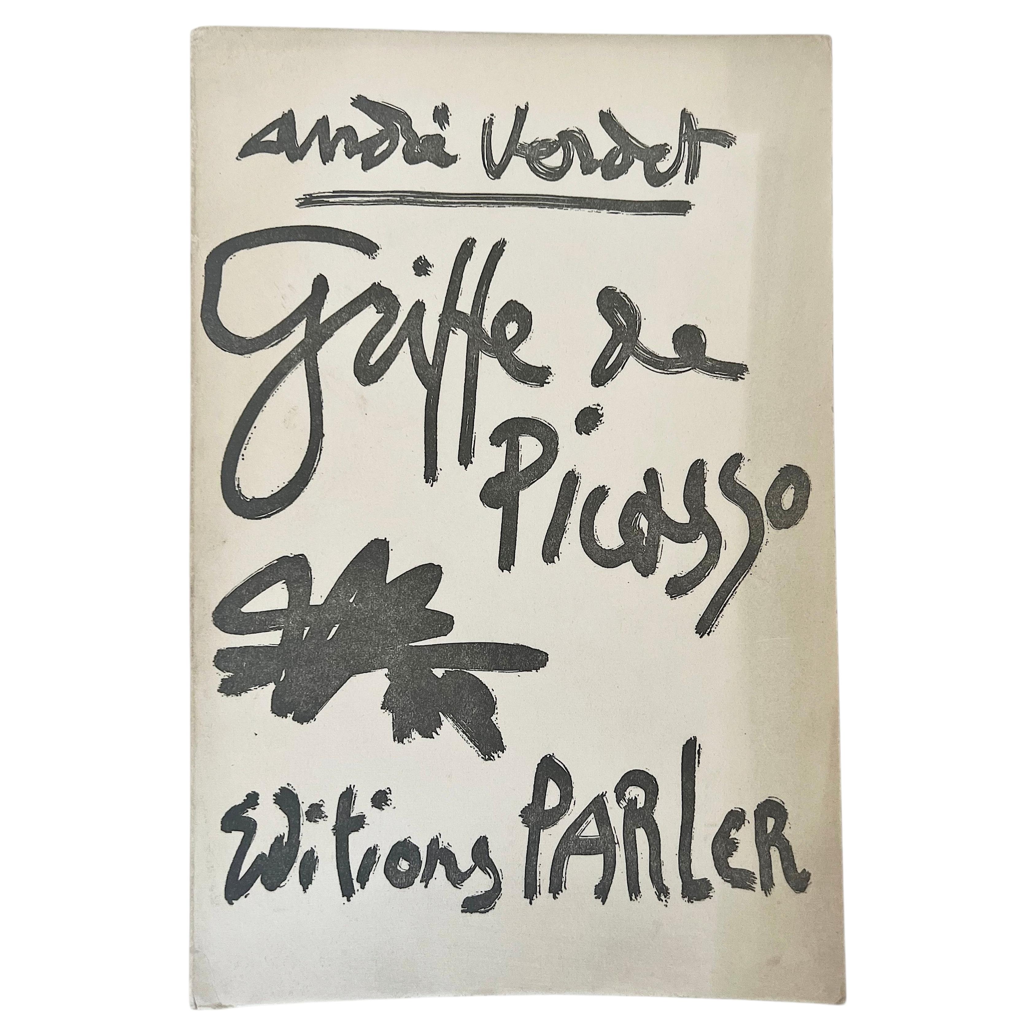 André Verdet, Griffe de Picasso. Éditions Parler, primera edición, FIRMADA