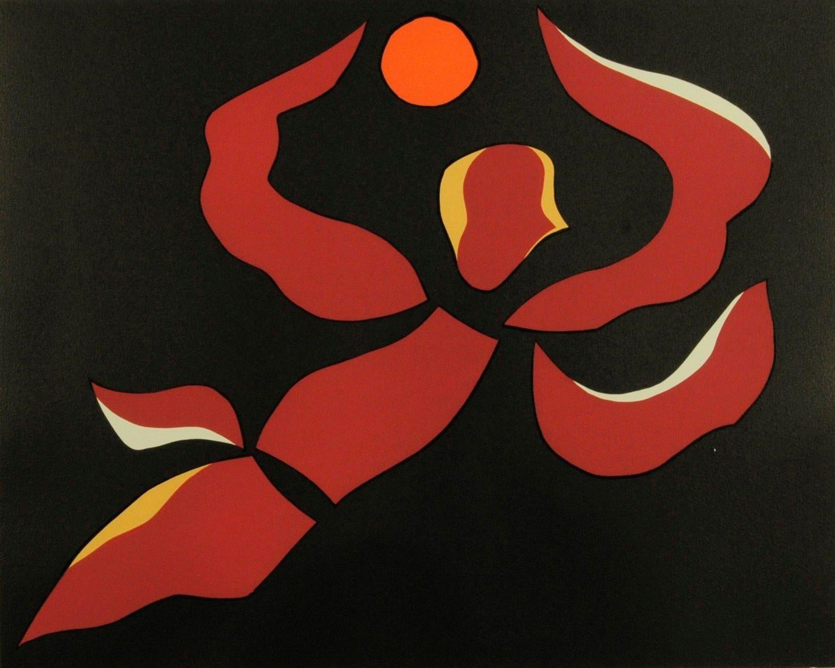 André Verdet Abstract Print - Icare- Icarus