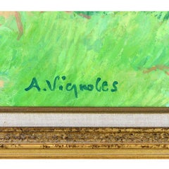 Peinture de paysage signée Andre Vignoles