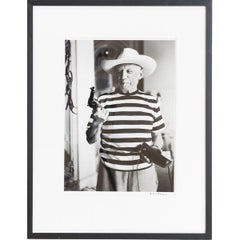 André Villers, Picasso with the Gun and Hat Offered by Gary Cooper Cannes, 1958