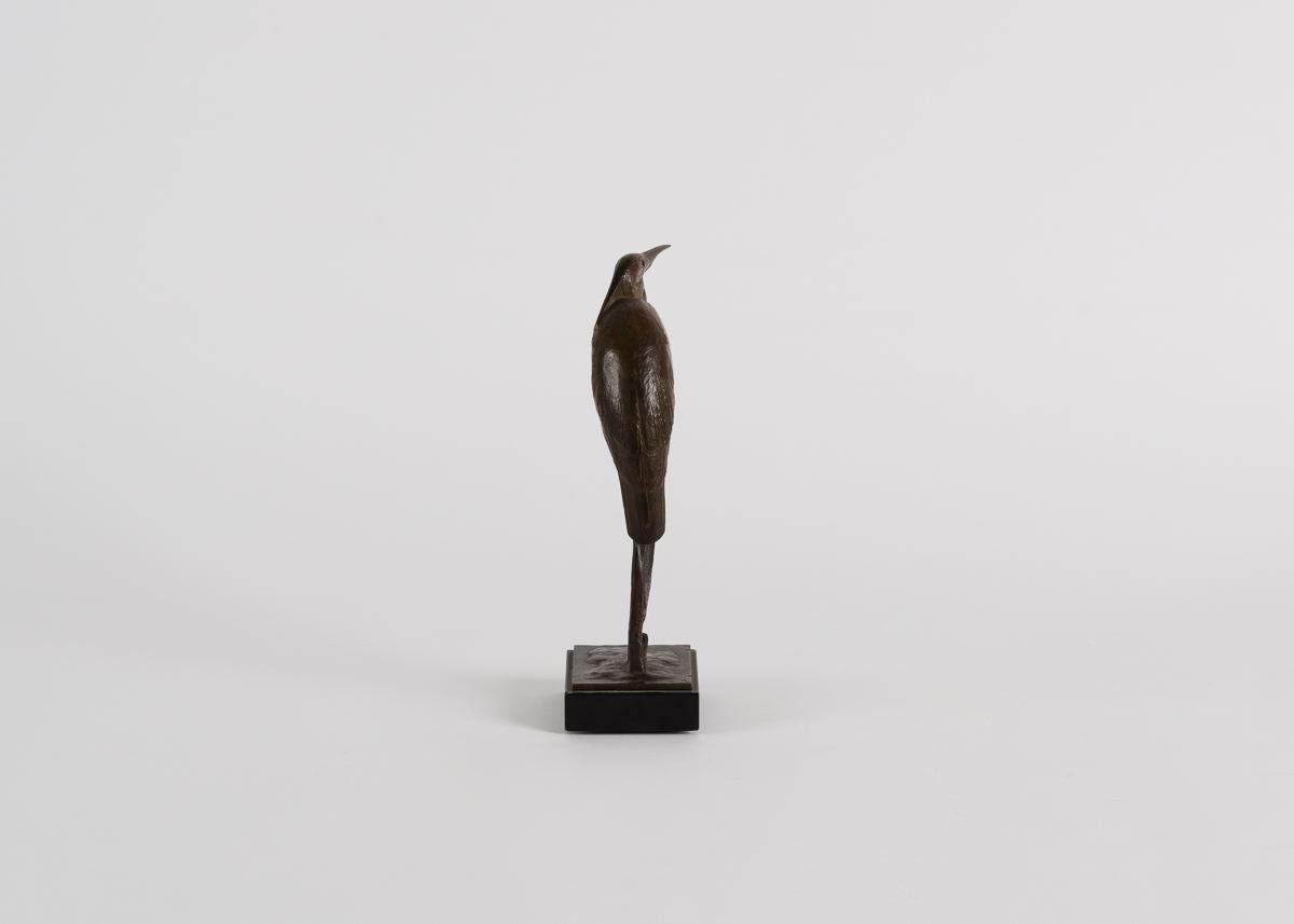 French Andre Vincent Becquerel, Bronze Sculpture of a Kingfisher Bird, France