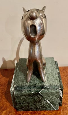 André Vincent Becquerel Sculpture Chat Bronze Art Déco