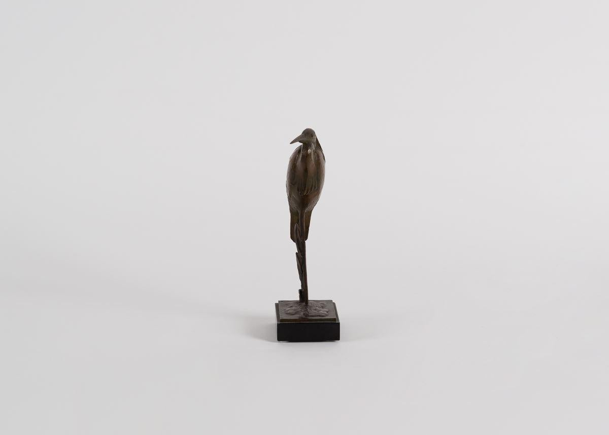 Bronze André Vincent Becquerel, Sculpture of a Kingfisher, France, 20th Century