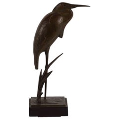 André Vincent Becquerel, Sculpture of a Kingfisher, France, 20th Century