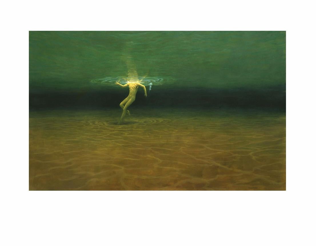 Swimmer Below - Painting by ANDRE VON MORISSE