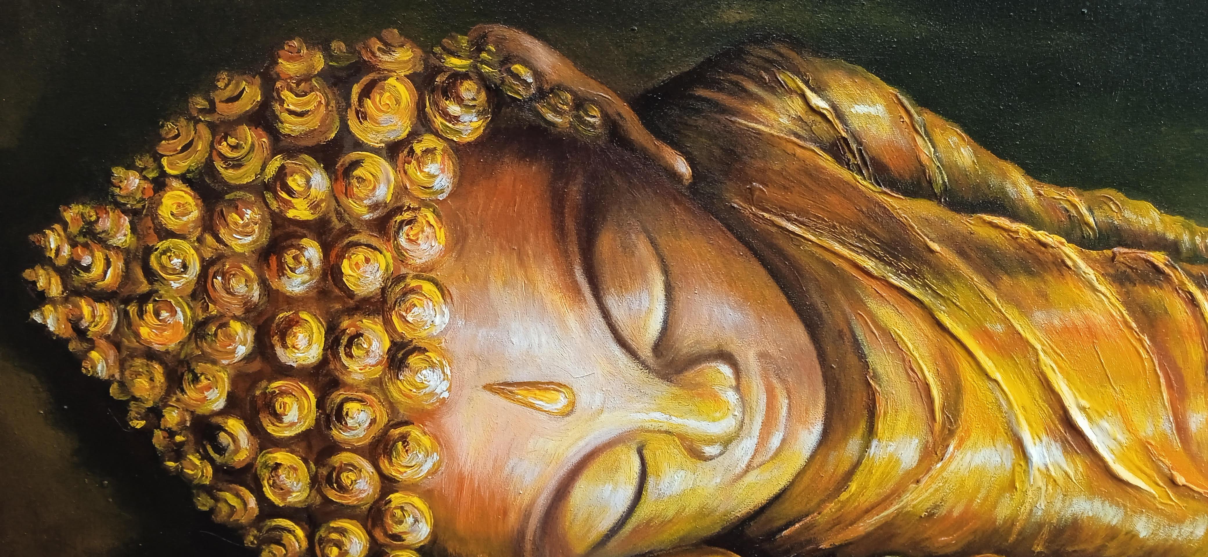 The Sleeping Buddha - Painting by Andre Wijaya