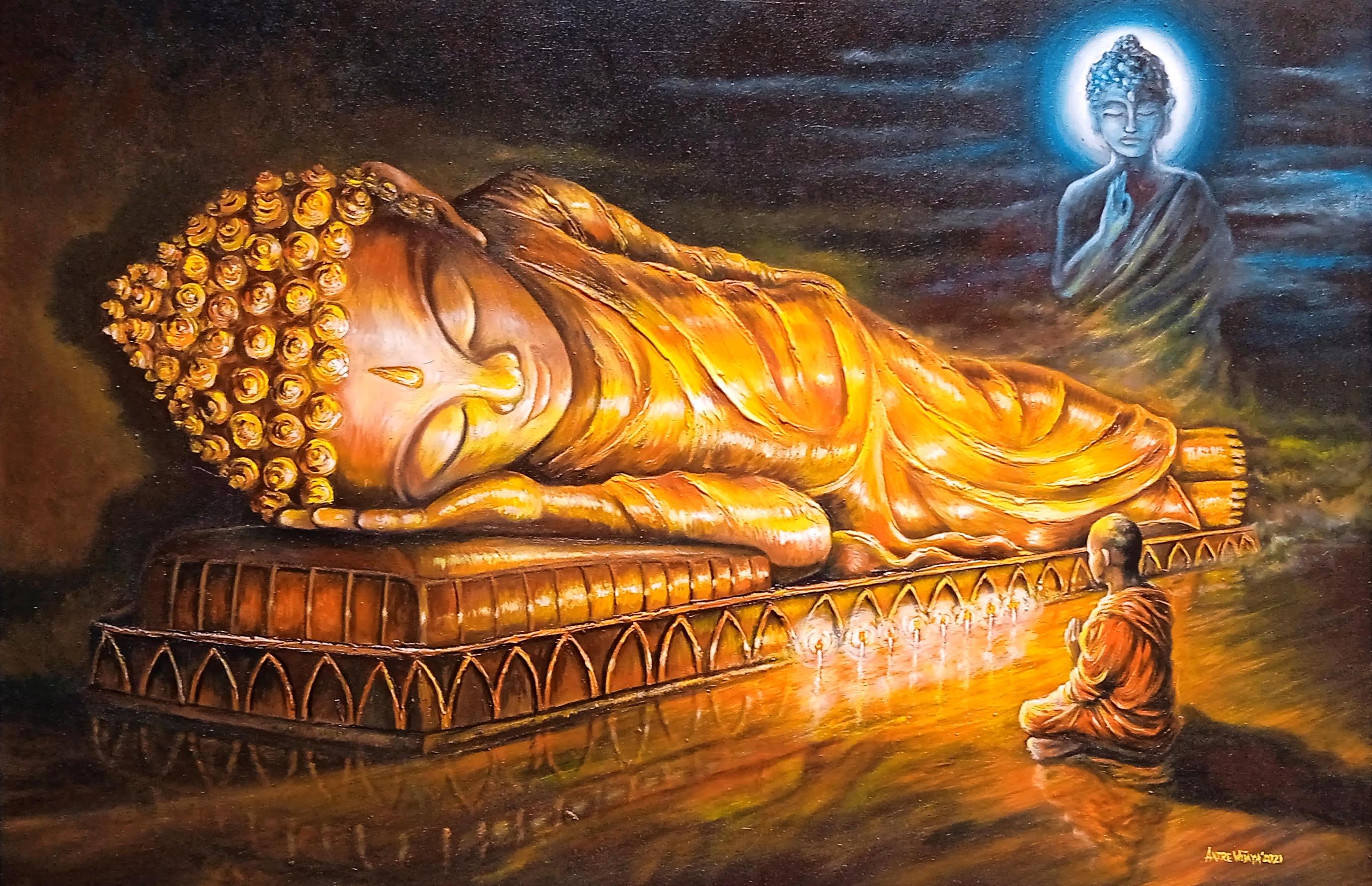 Andre Wijaya Still-Life Painting - The Sleeping Buddha