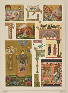 Dekorative Motive – byzantinische Stile – Chromolithographie von Andrea Alessio 