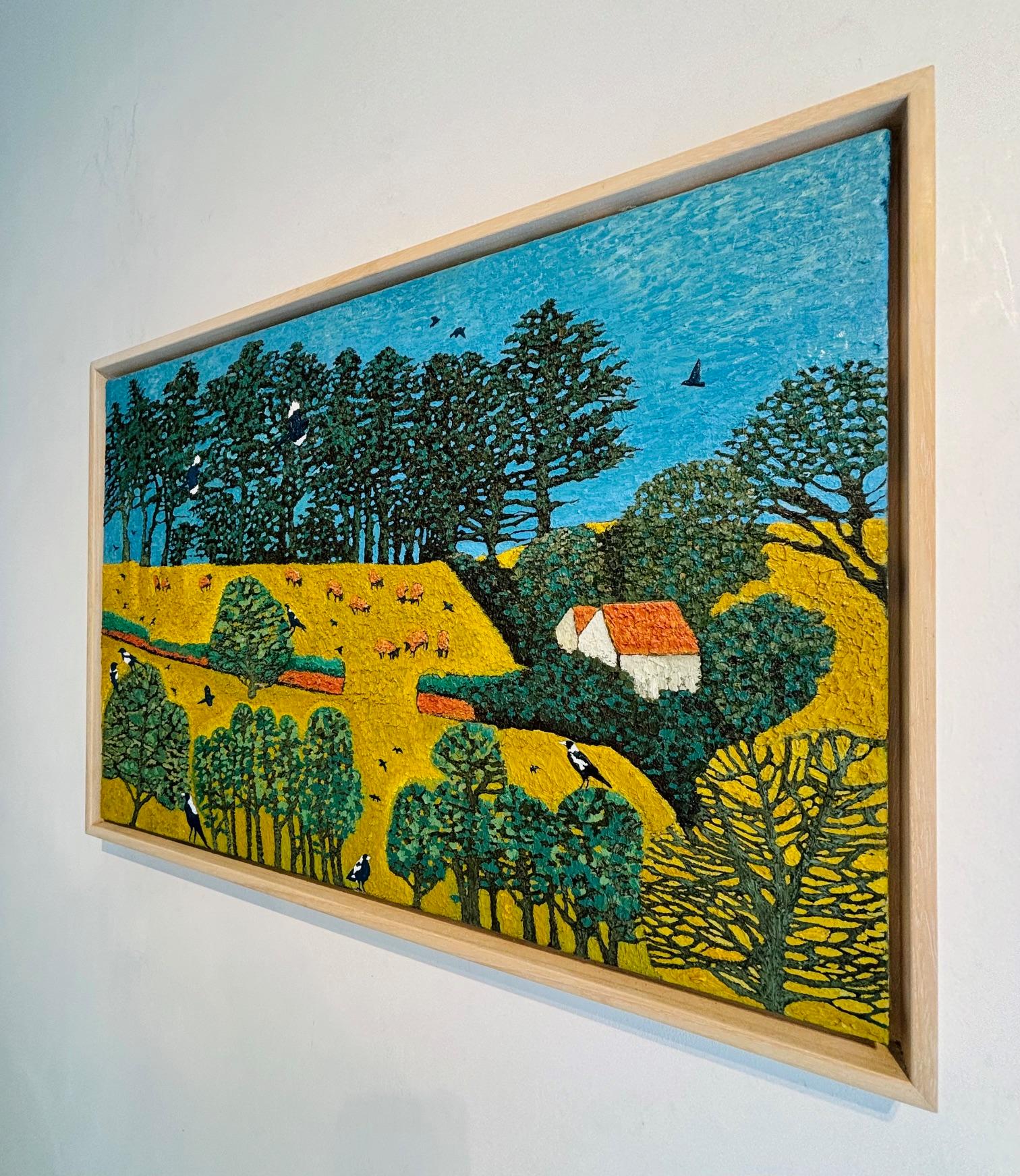 Tree Talks - original landscape artwork -contemporary impressionist oil painting (Impressionismus), Painting, von Andrea Allen
