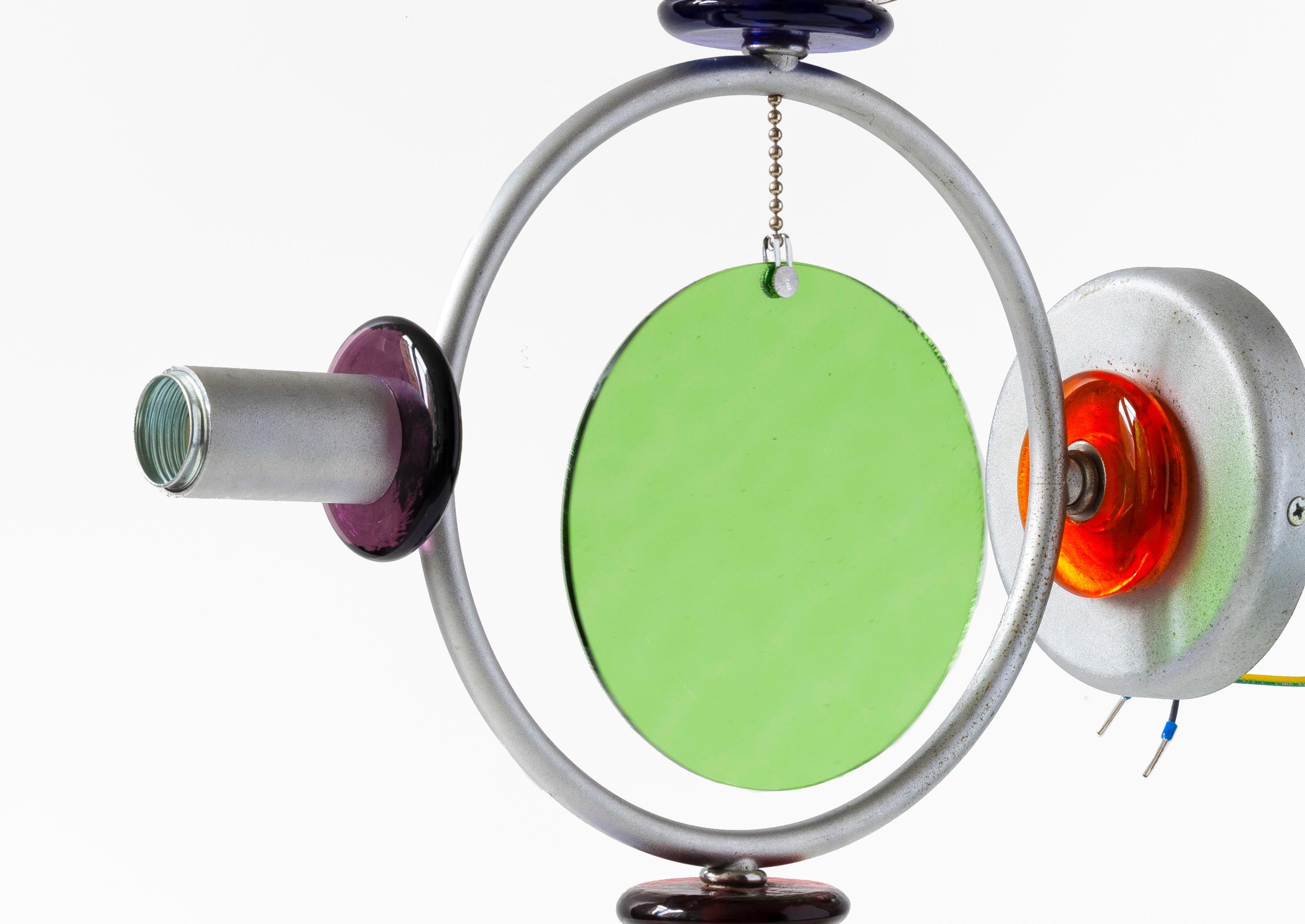 Andrea Anastasio, 20TH CENTURY DESIGN DESIGN, lampe murale en verre unique et colorée Bon état - En vente à London, GB