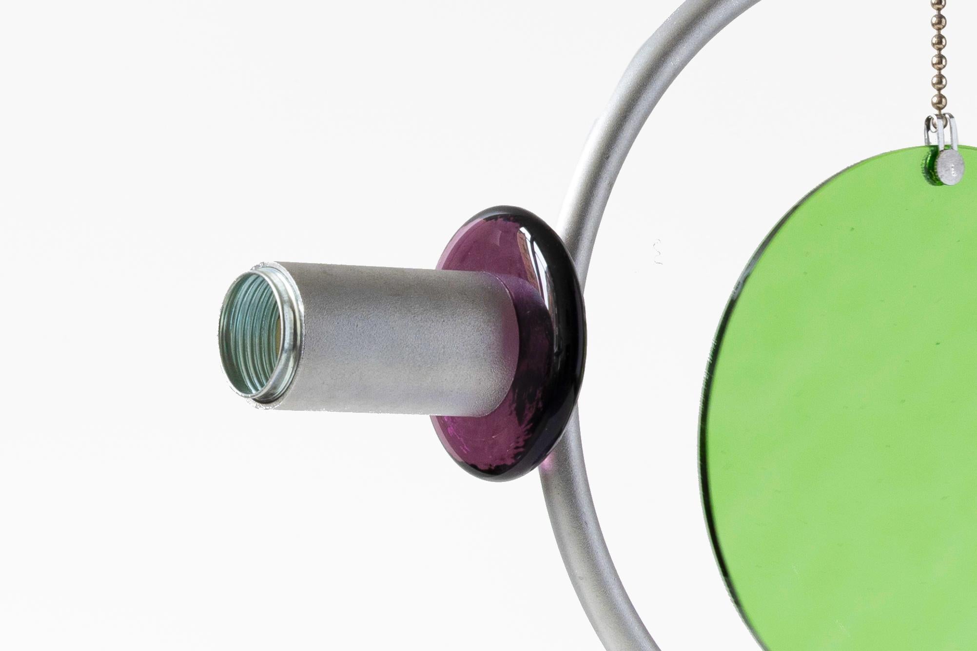 Fin du 20e siècle Andrea Anastasio, 20TH CENTURY DESIGN DESIGN, lampe murale en verre unique et colorée en vente