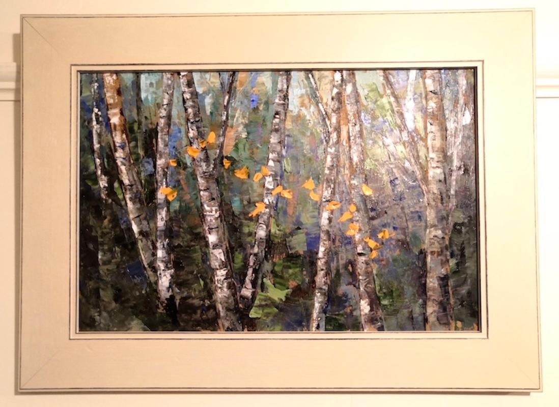 Autumn Birches - Painting by Andrea Bates