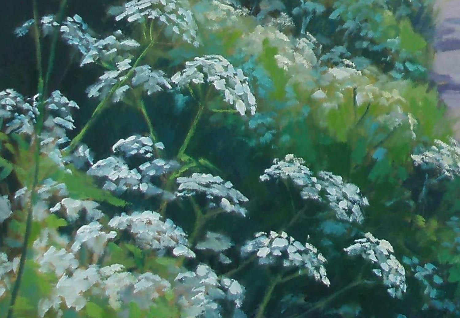 Cow Parsley in May - Painting by Andrea Bates