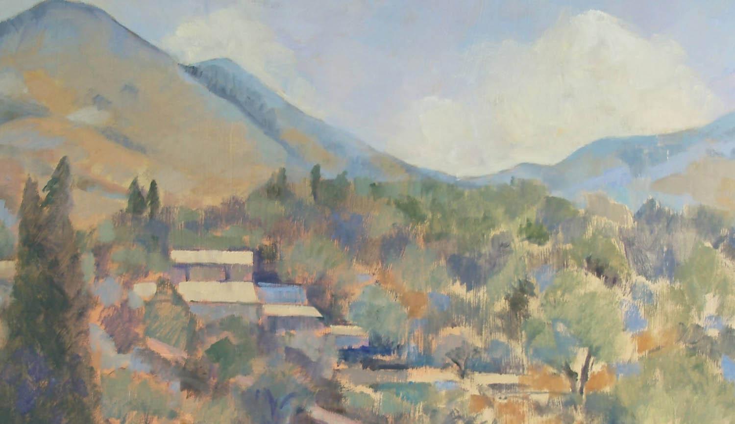 Village grec - Painting de Andrea Bates
