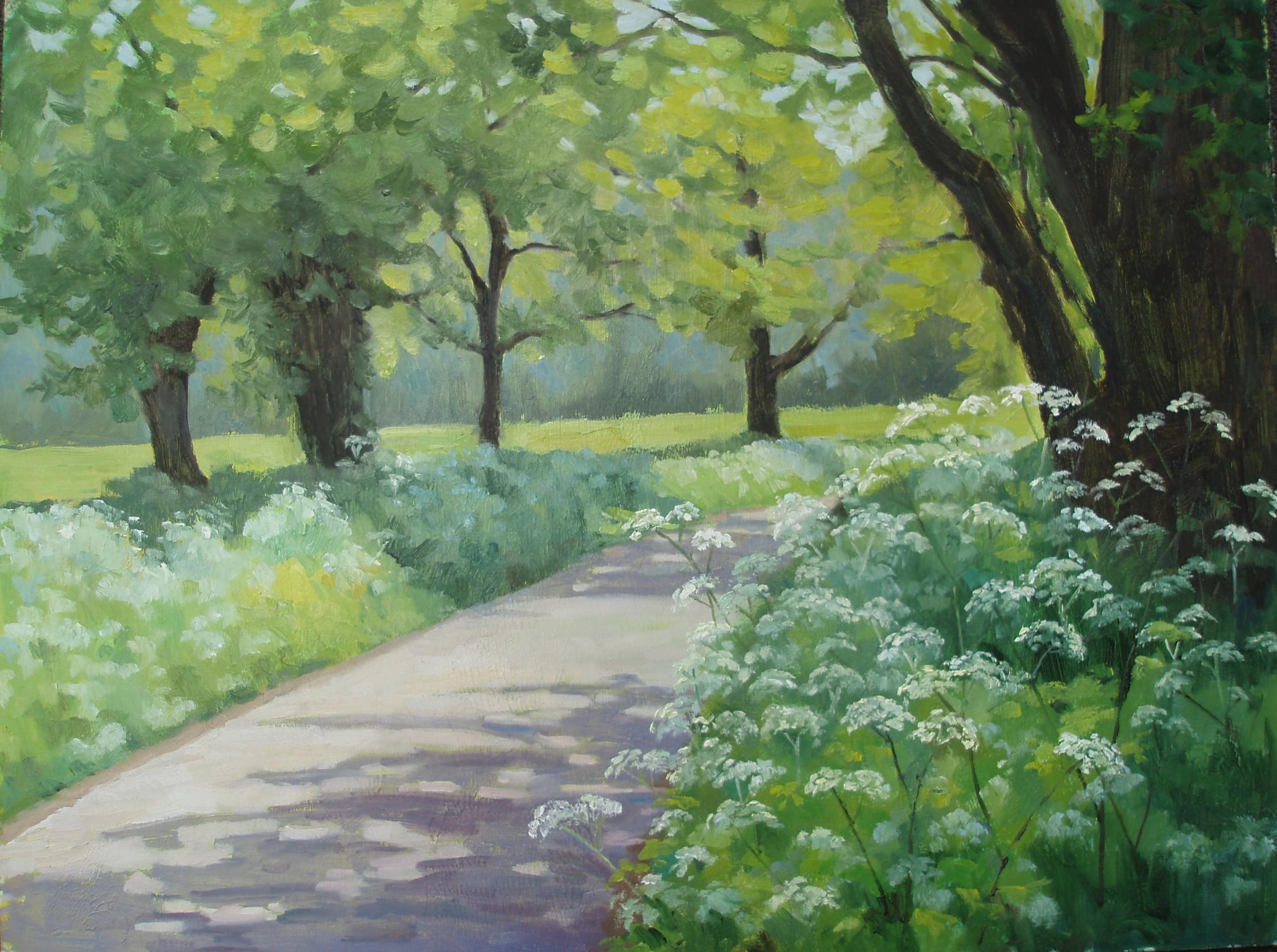 Andrea Bates Landscape Painting - Spring Landscape near Broughton