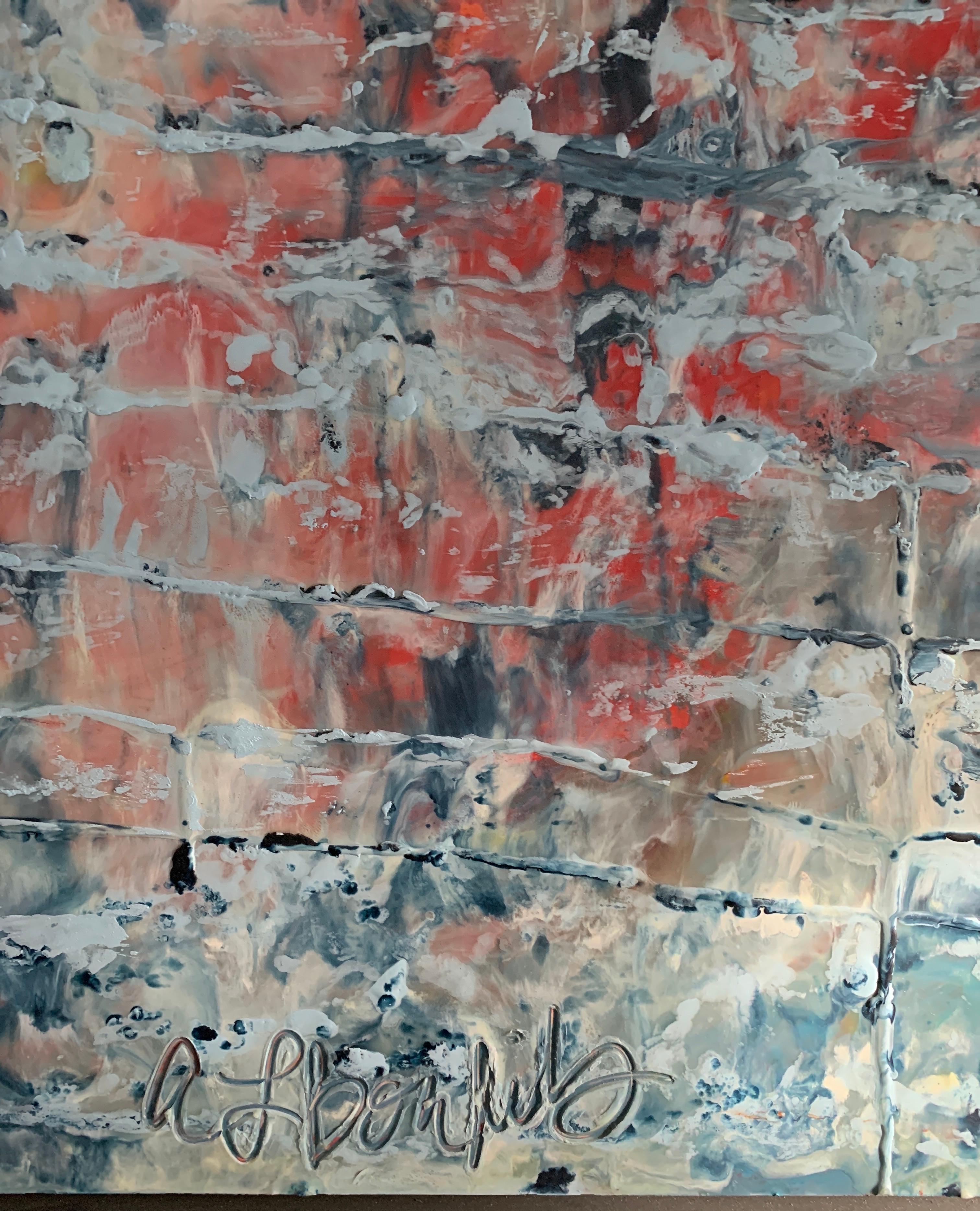 Andrea Bonfils - Layered Desert, Painting 2018 For Sale 3
