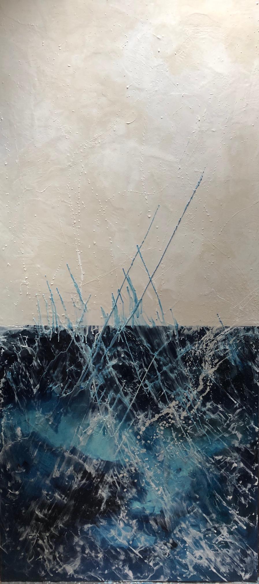 Andrea Bonfils - Trittico di tuffi, Pittura 2019 in vendita 1