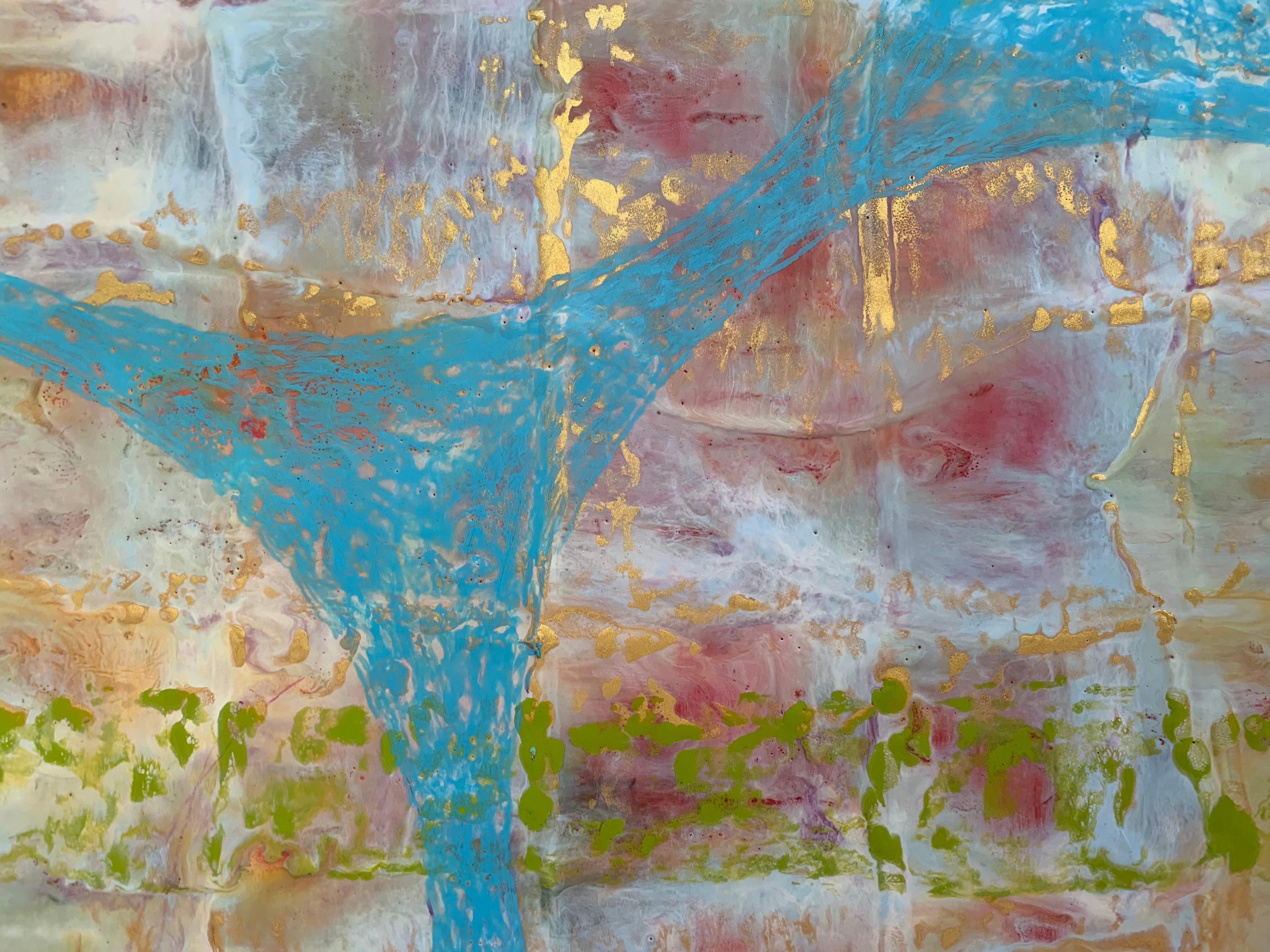 Andrea Bonfils - Lunas Turquesas, Pintura en venta 2