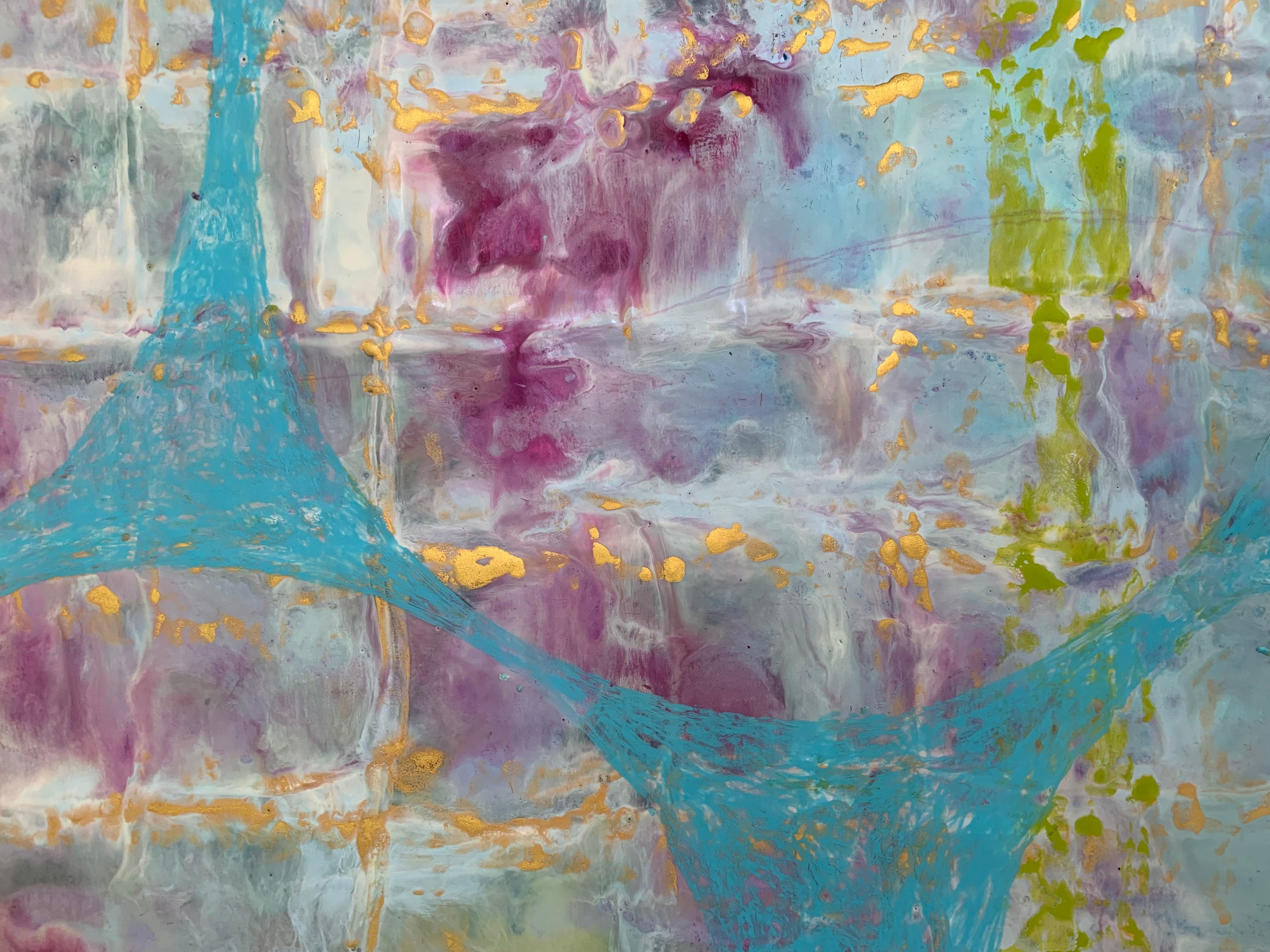 Andrea Bonfils - Lunas Turquesas, Pintura en venta 3