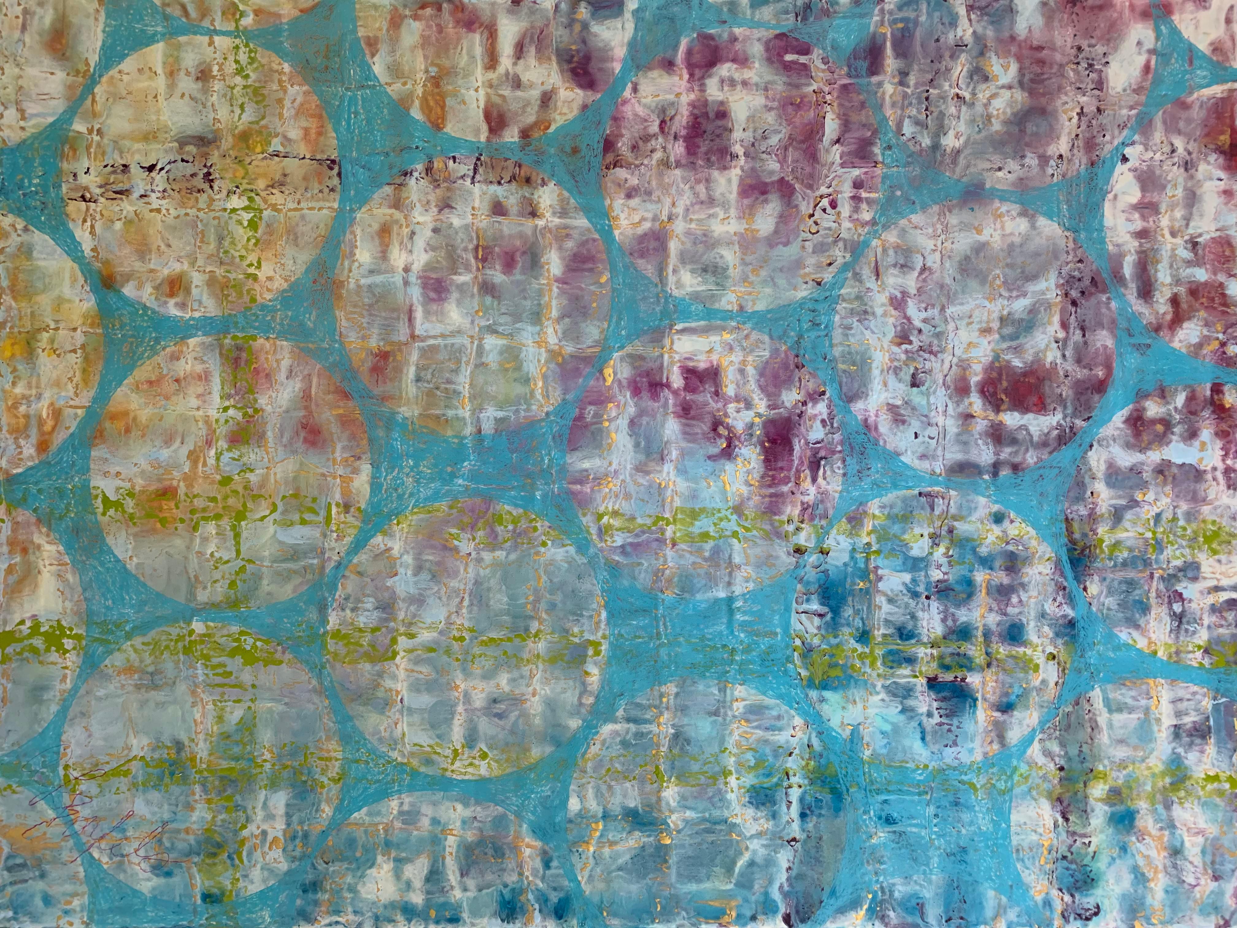 Andrea Bonfils - Turquoise Moons, Painting