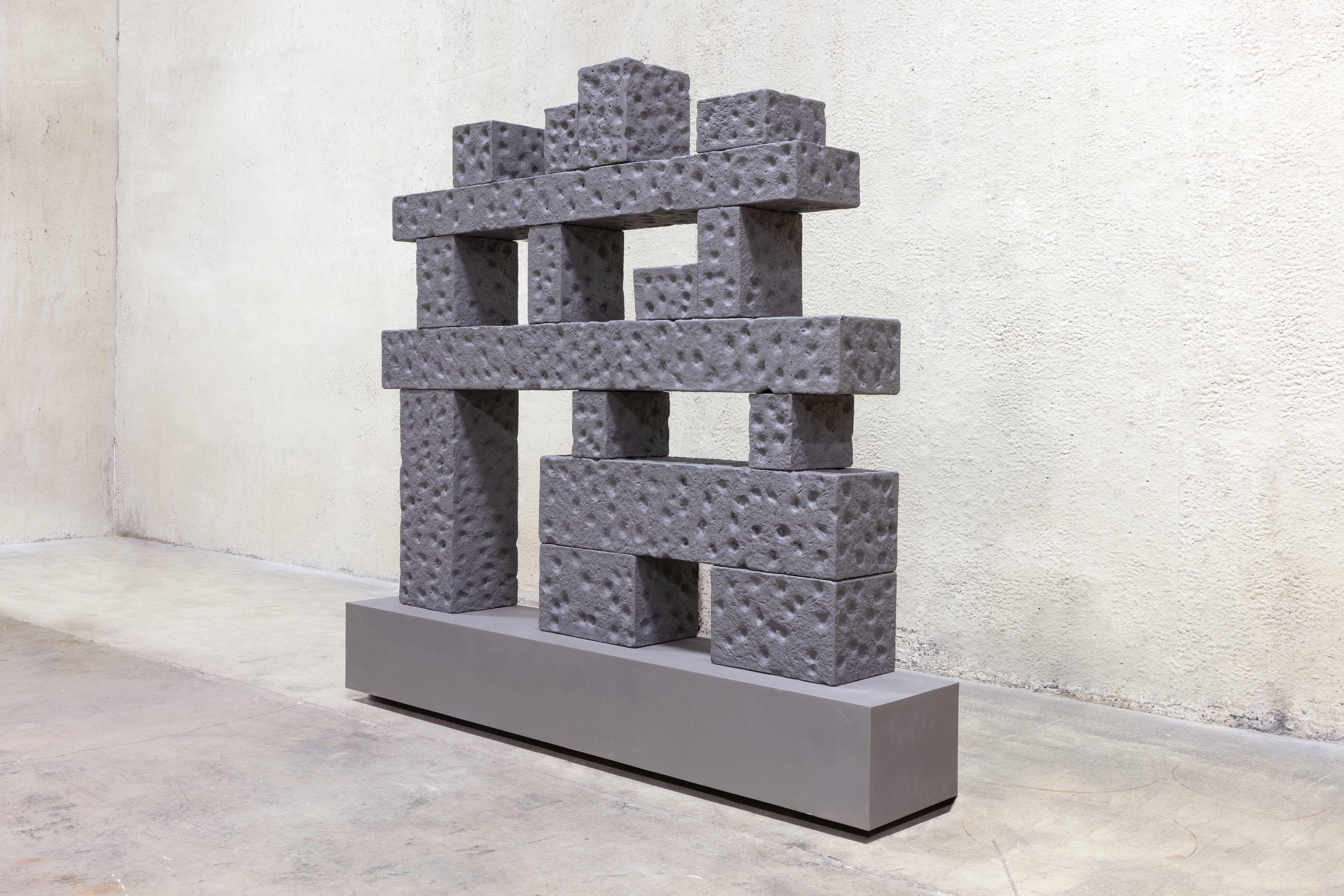 Andrea Branzi [Italian, b. 1938]
Cromlech, 2019
Foam, concrete, aluminum
Measures: 79.5 x 87 x 15.75 inches
202 x 221 x 40 cm

Andrea Branzi was born in Florence in 1938 and studied as an architect at the Florence School of Architecture,