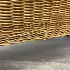 Andrea Branzi per Zanotta, Tavolino in vimini cromato "Potto" Portariviste