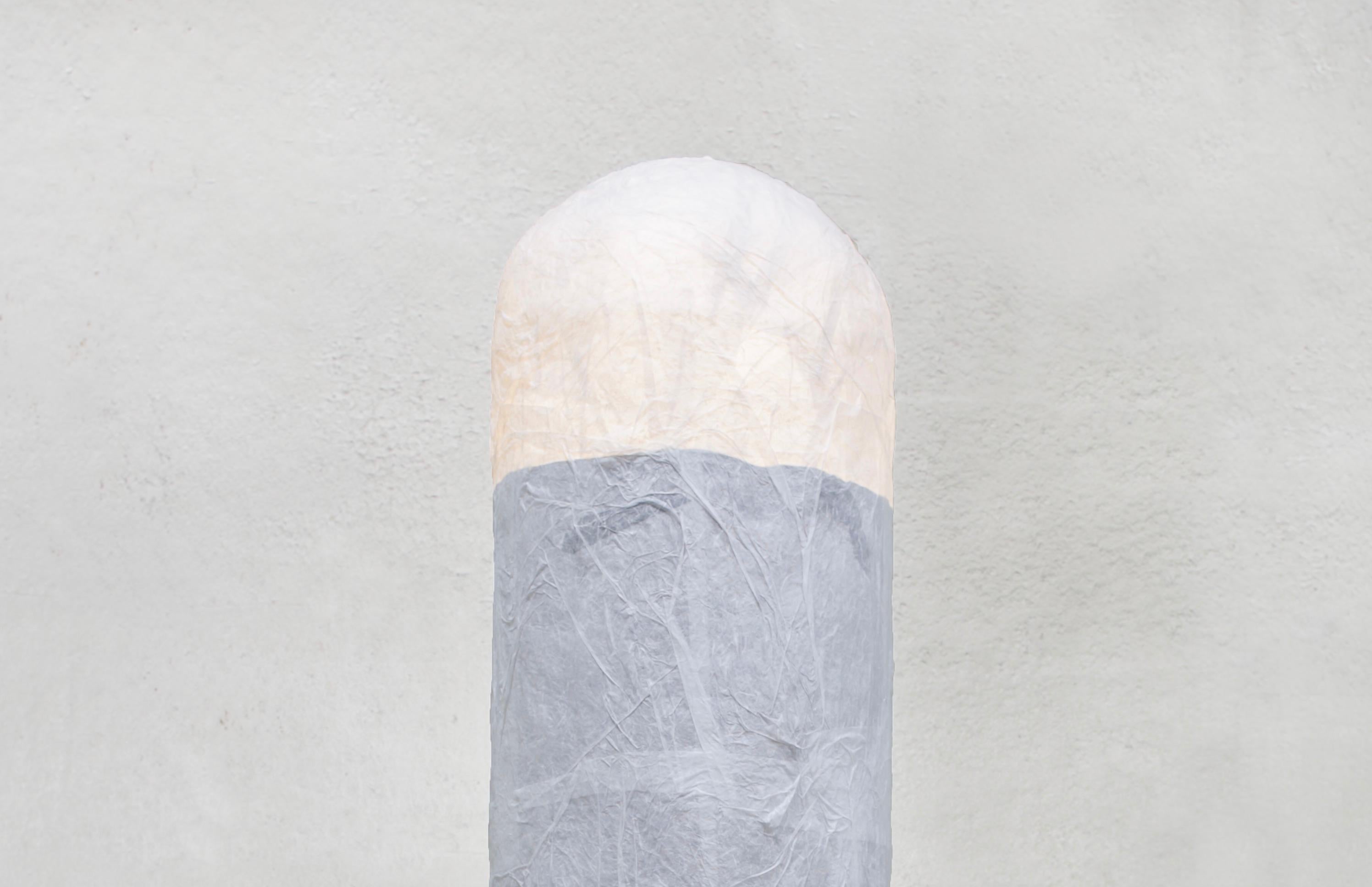 Andrea Branzi [Italian, b. 1938]
Lamp, 2014
Japanese rice paper, bamboo, Belgian bluestone
Measures: 104.5 x 24 x 24 inches
265.4 x 61 x 61 cm
Edition of 12

Andrea Branzi was born in Florence in 1938 and studied as an architect at the