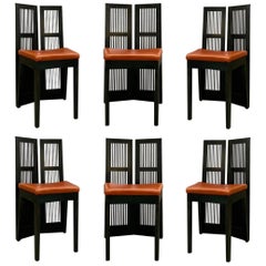 Sedie da pranzo "Lubekka" di Andrea Branzi per Cassina, 1991, set da 6
