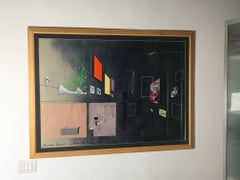 Mixed Technique on Paper by Andrea Branzi, Italy
