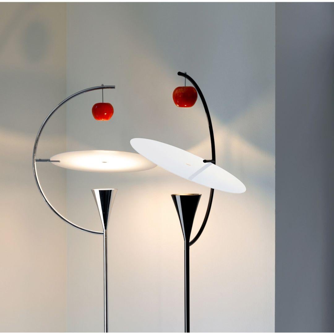 Mid-Century Modern Andrea Branzi 'Newton' Floor Lamp in Chrome & White for Nemo For Sale