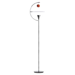 Andrea Branzi 'Newton' Floor Lamp in Chrome & White for Nemo