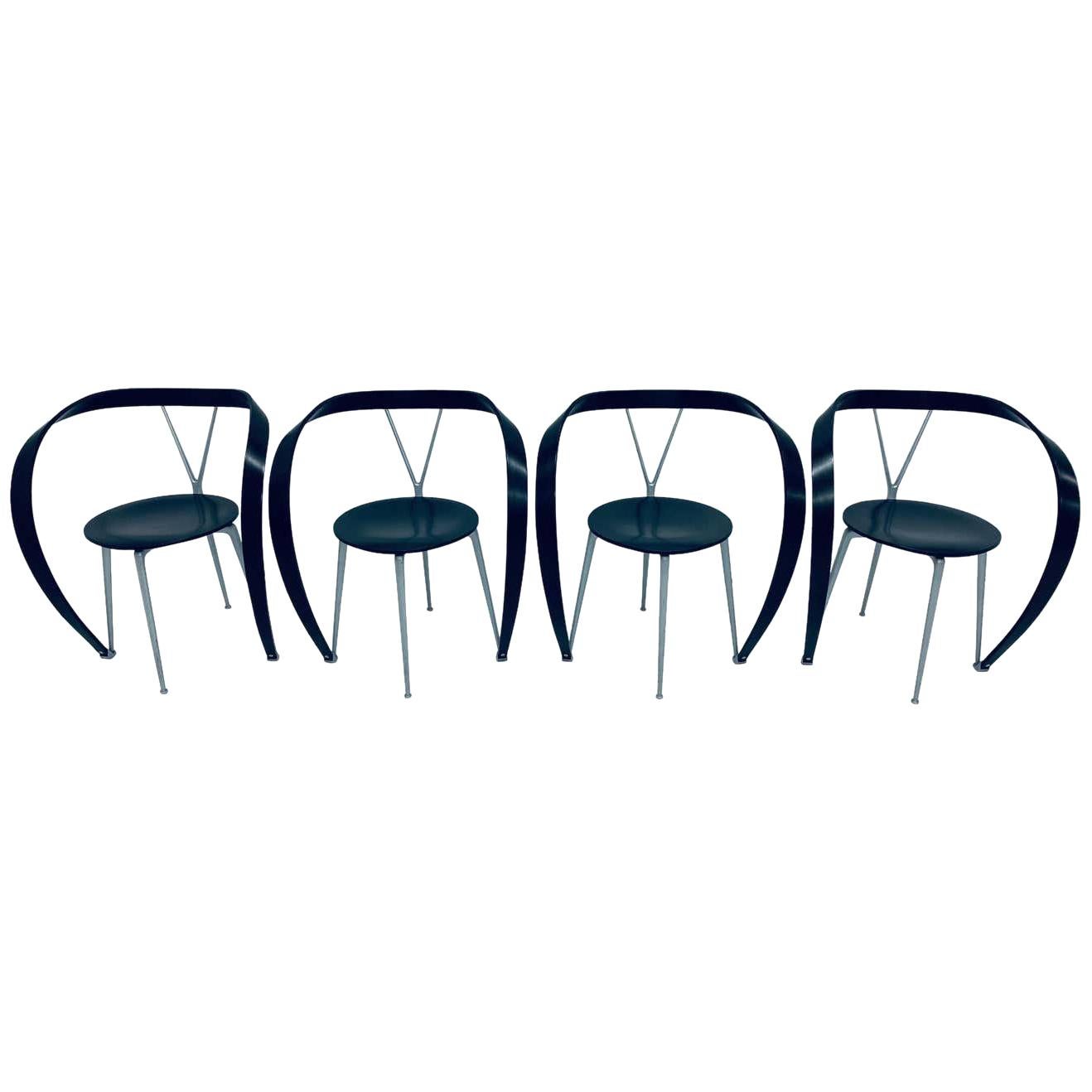 Andrea Branzi "Revers" Dining Arm Chairs for Cassina, 1990s, Three Available