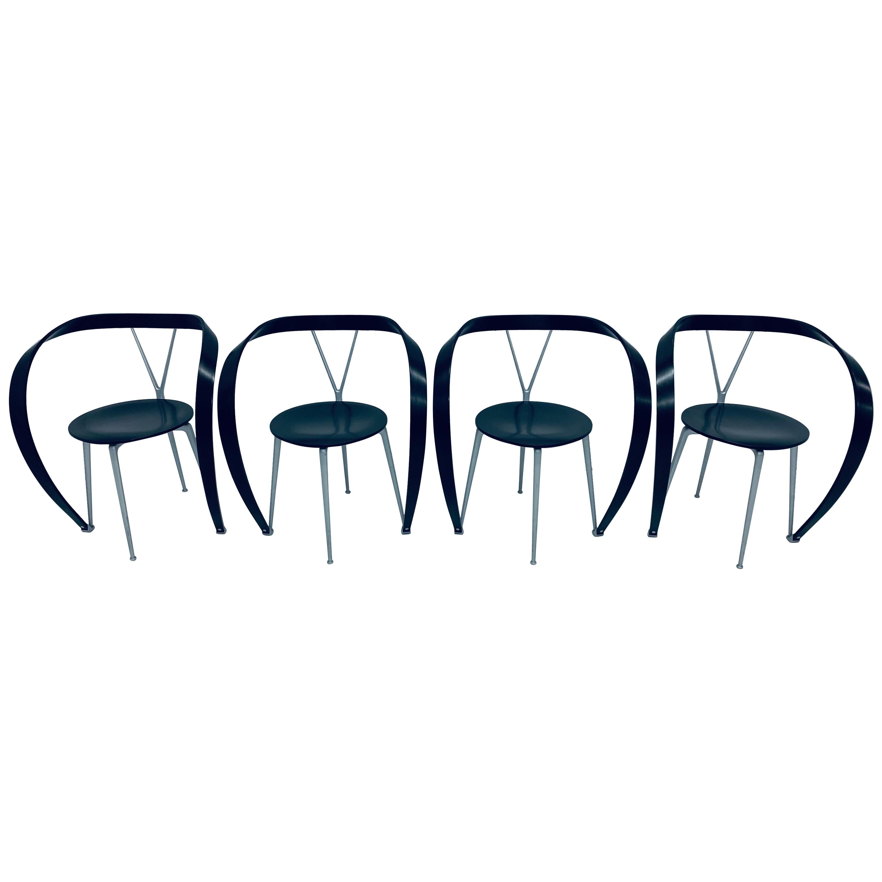 Andrea Branzi "Revers" Dining Armchairs for Cassina, 1990s, Set of Four
