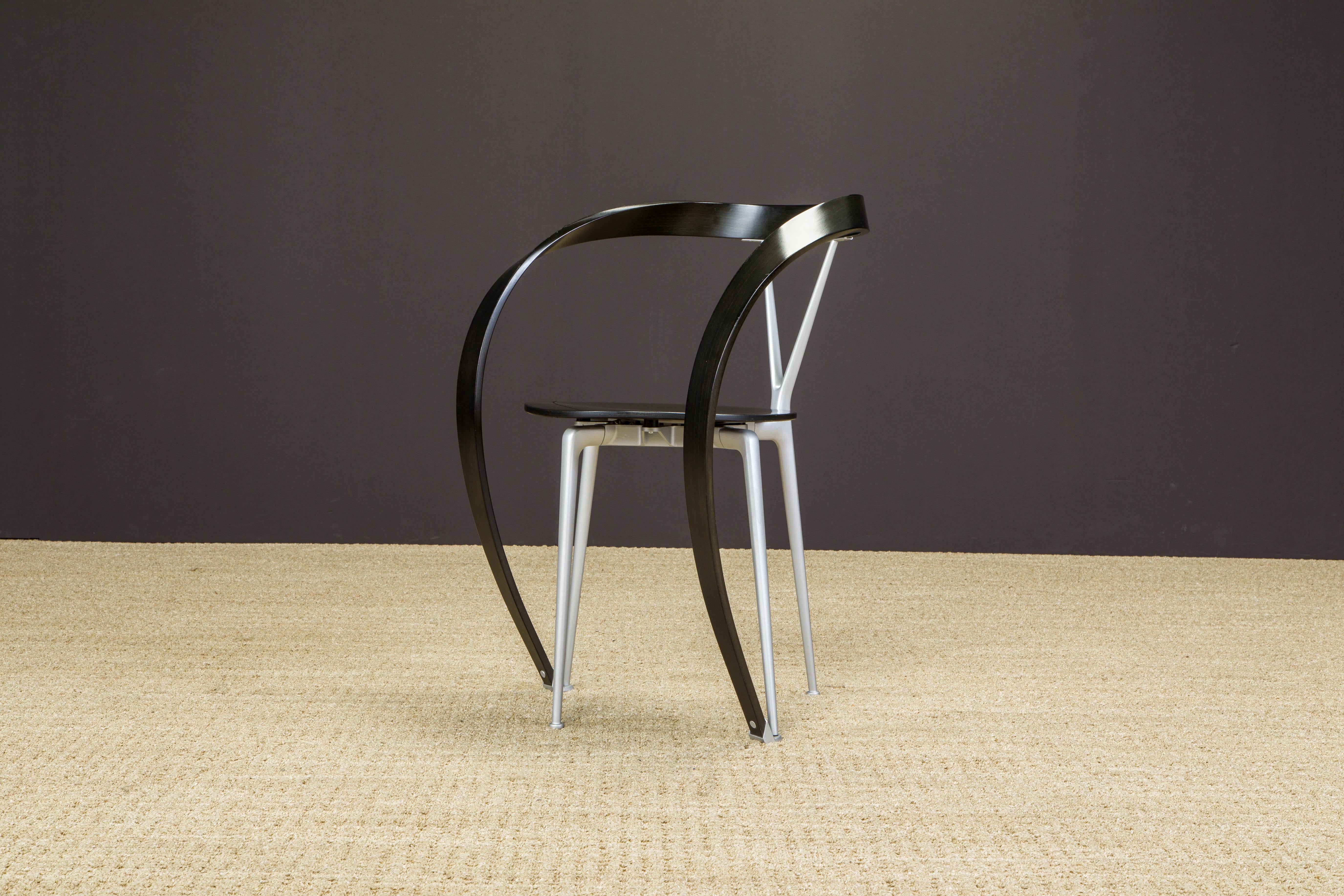 Andrea Branzi 'Revers' Post-Modern Chairs for Cassina, 1993, Set of Six, Signed For Sale 8