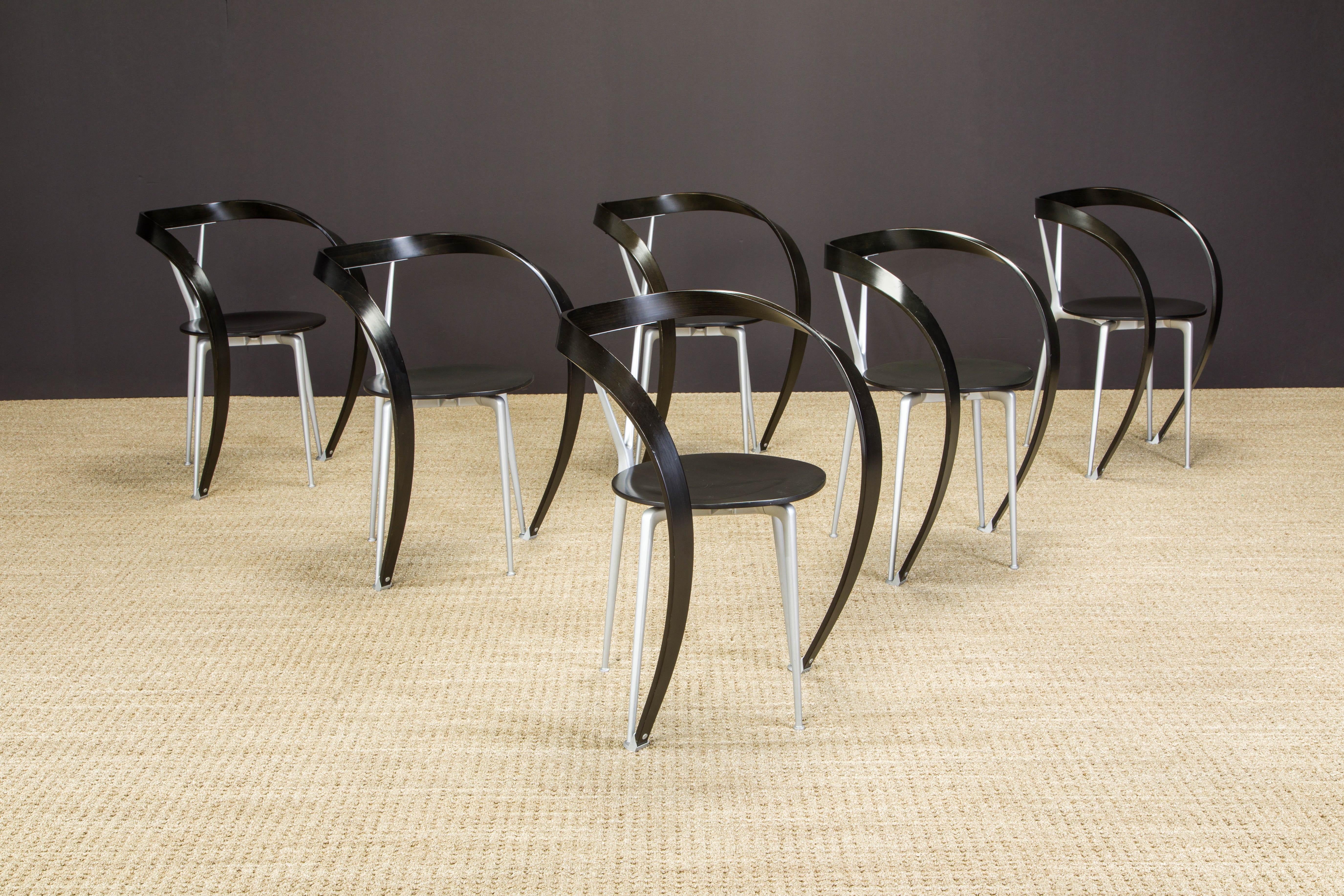 Andrea Branzi 'Revers' Postmoderne Stühle für Cassina, 1993, Sechser-Set, signiert (Ende des 20. Jahrhunderts) im Angebot