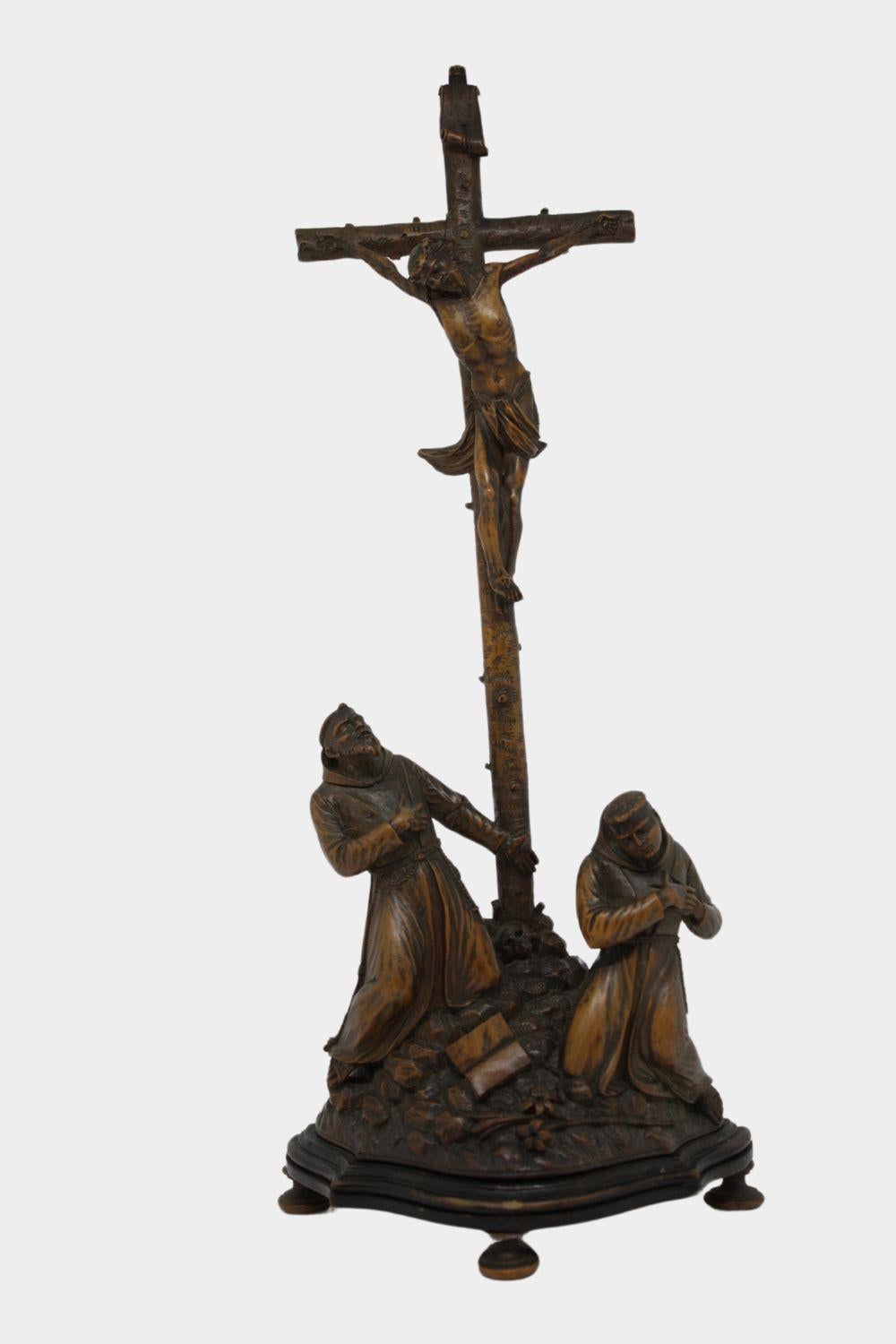 Crucifixion with St. Francis and St. Anthony, Bottega del Brustolon