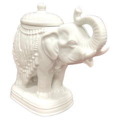 ANDREA BY SADEK White Porcelain Elephant Candy Dish