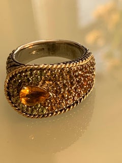 Andrea Candela 18ct Gold Rimmed Silver 925 Snake Ring